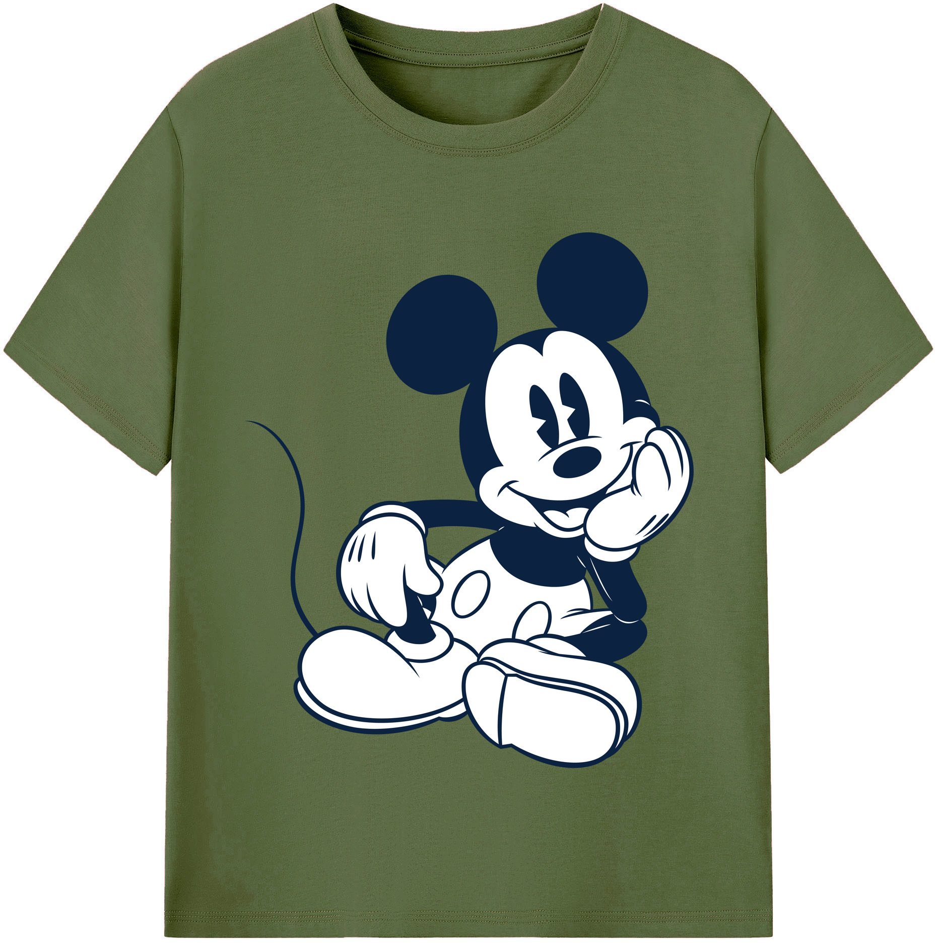（画像用） ミッキーマウス Mickey Mouse 綿100％半袖Tシャツ（フロントプリント）
